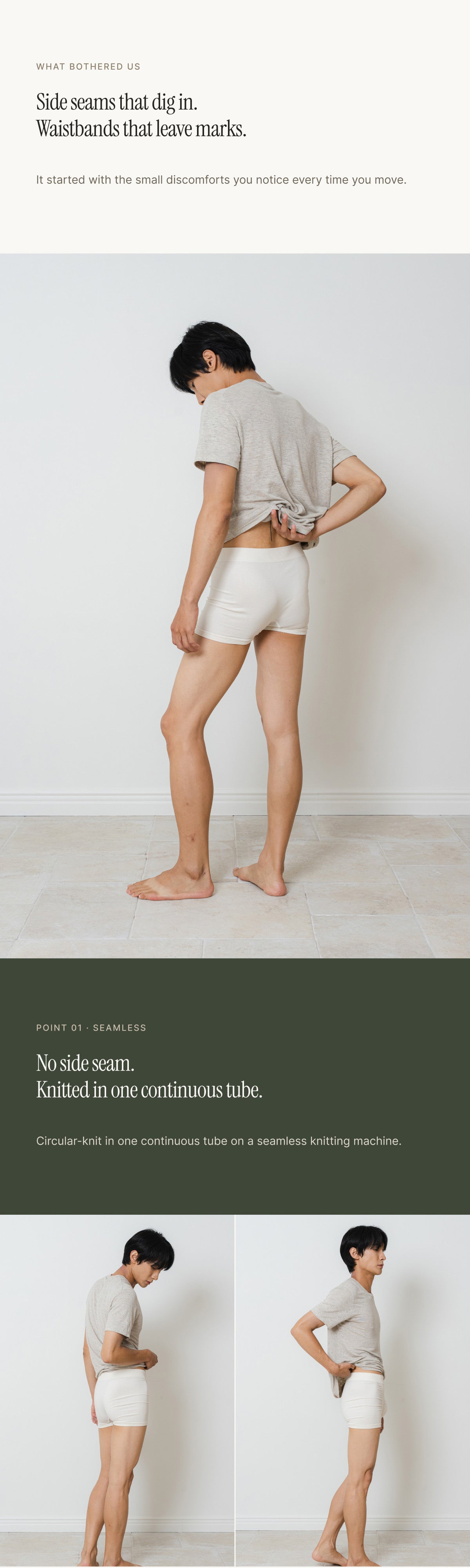 Hemp & Organic Cotton Seamless Underwear | Santoni Knit