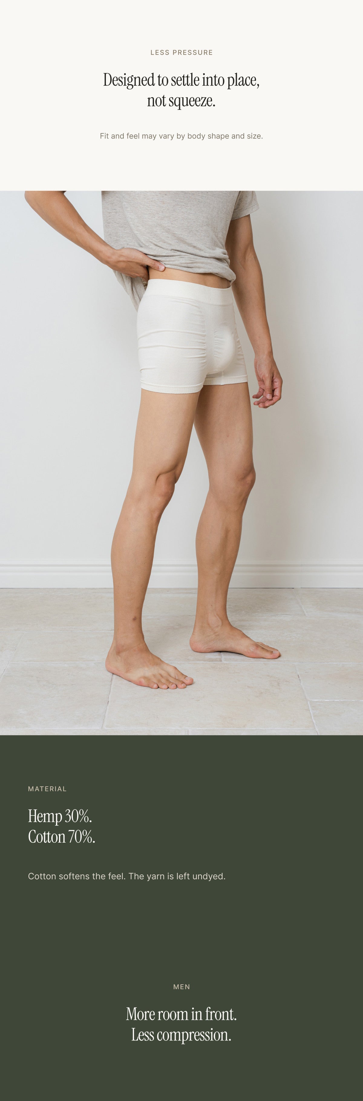 Hemp & Organic Cotton Seamless Underwear | Santoni Knit