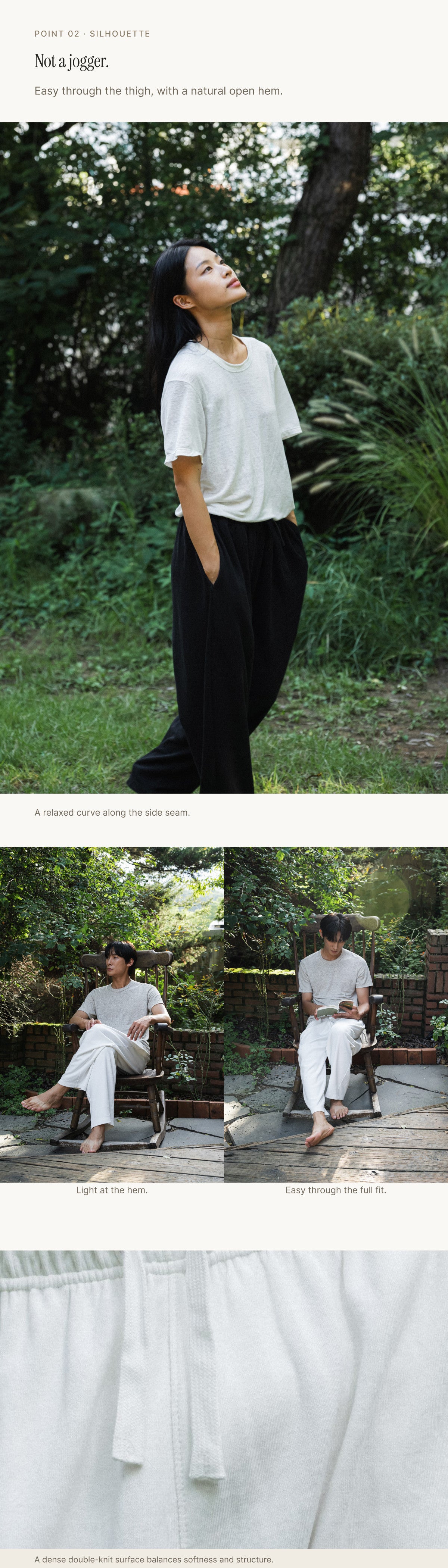 Unisex Hemp Blend Double-Knit Everyday Pants
