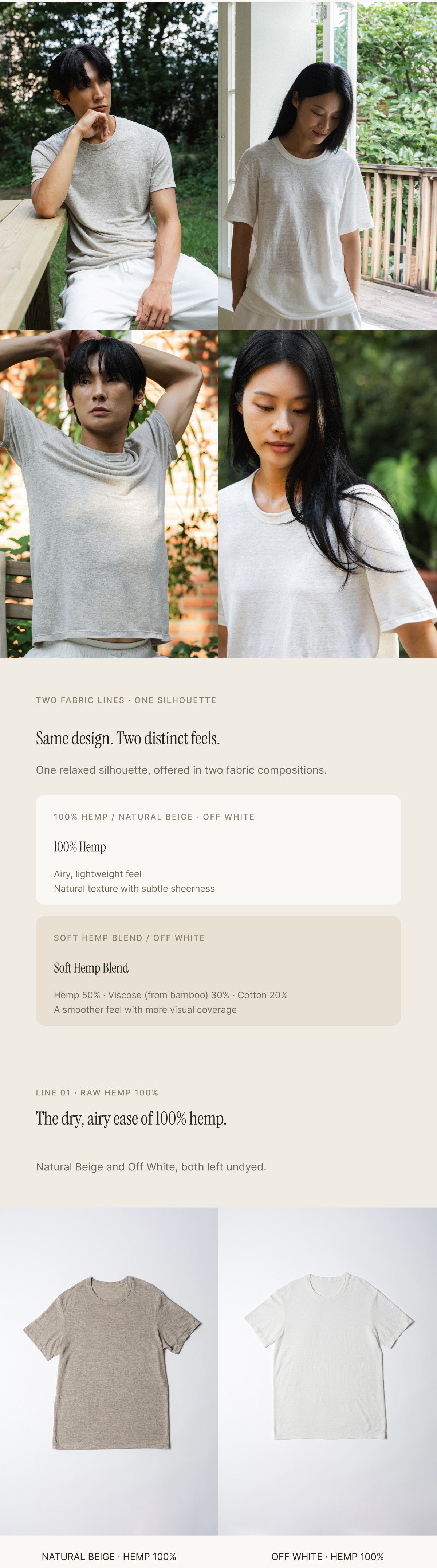 Unisex 100% Pure Hemp Everyday T-Shirt | Santoni Knit