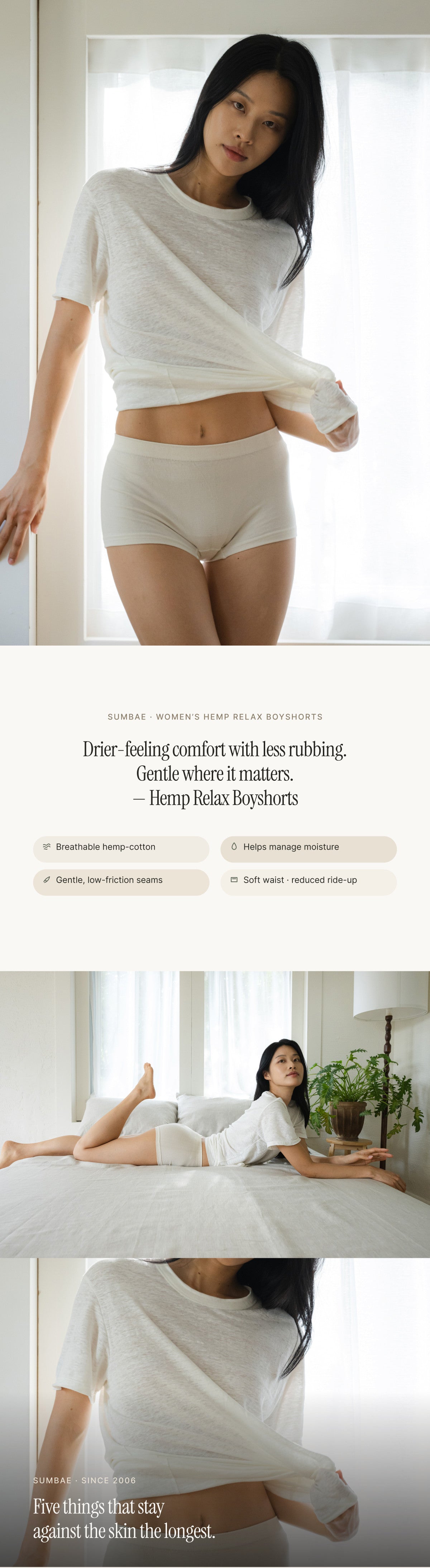 Hemp & Organic Cotton Seamless Underwear | Santoni Knit